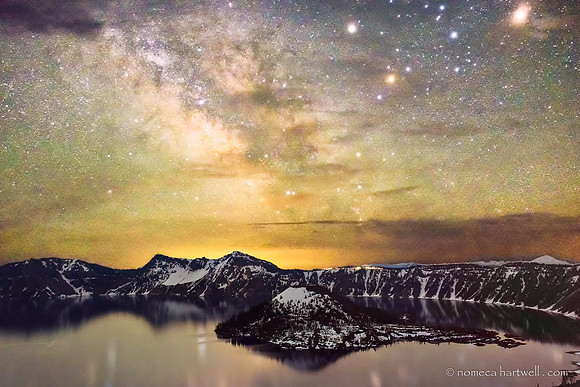 Wizard Island & Starry Planets