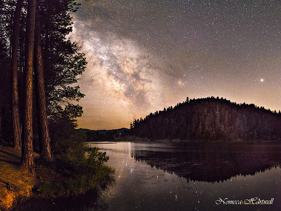 Lake Selmac Moon_Stars_and Jupiter